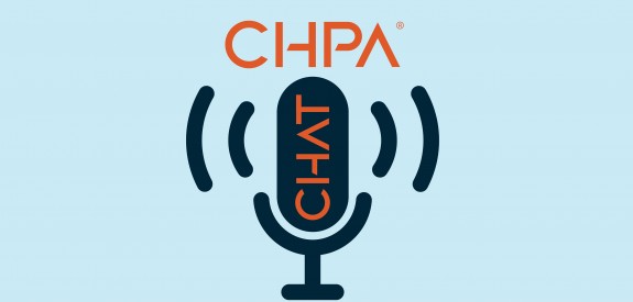 chpa chat logo on blue background