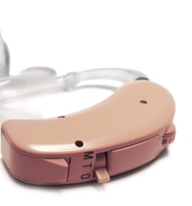 OTC Hearing aid on white background