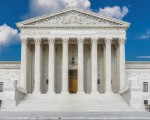Front view of Supreme Court building in Washington DC