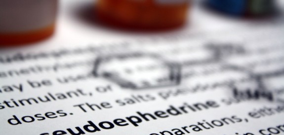 Image of pseudoephedrine label