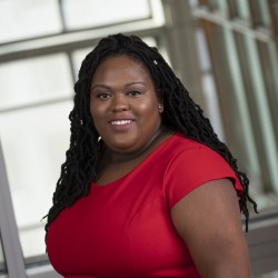 Shanae McFadden Headshot in red
