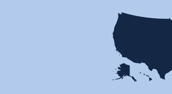 Blue United States on light blue background